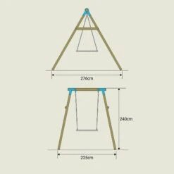 TP Knightswood Single Wooden Swing Set With Nest Swing - FSC<sup>®</sup> Certified 11 TP Knightswood Single Wooden Swing Set With Nest Swing - FSC<sup>®</sup> Certified -TP Playworld Cheap Store TP881 10