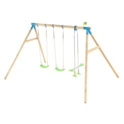 TP Knightswood Triple Wooden Swing Set With Glide Ride - FSC<sup>&reg;</sup> Certified -TP Playworld Cheap Store TP883P 2