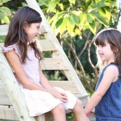 TP Knightswood Triple Wooden Swing & Slide Set With Glide Ride & Button Seat - FSC<sup>&reg;</sup> Certified -TP Playworld Cheap Store TP886P 6