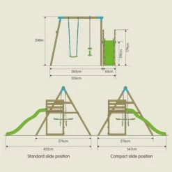 TP Kite Wooden Double Swing Set With 8ft CrazyWavy Slide - FSC<sup>®</sup> Certified 15 TP Kite Wooden Double Swing Set With 8ft CrazyWavy Slide - FSC<sup>®</sup> Certified -TP Playworld Cheap Store TP891 10
