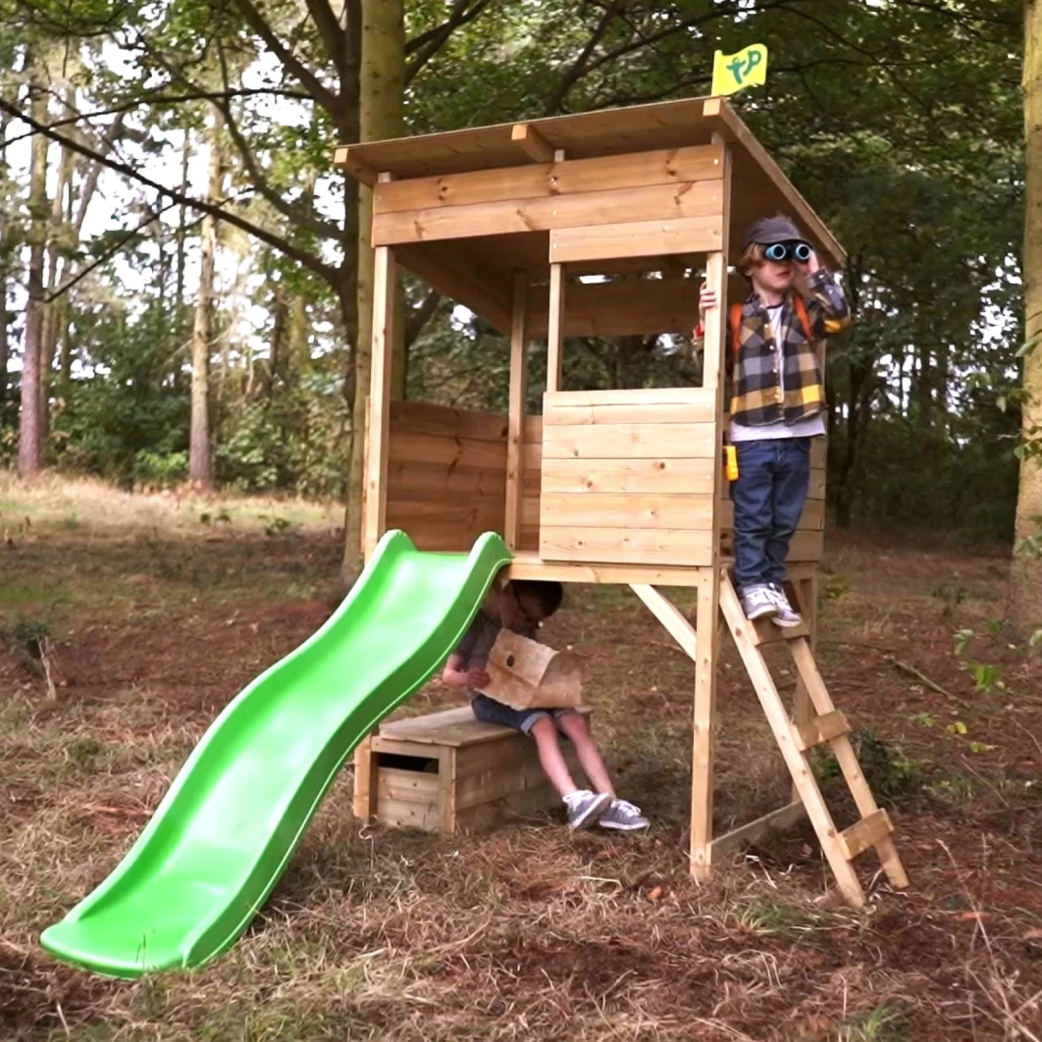 TP Treetops Wooden Tower Playhouse With Toy Box And Slide - FSC<sup>®</sup> Certified 5 TP Treetops Wooden Tower Playhouse With Toy Box And Slide - FSC<sup>®</sup> Certified - Image 5