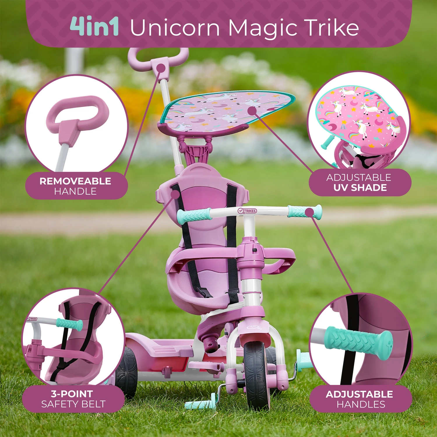 TP 4 In 1 Trike-Unicorn Dream 2 TP 4 In 1 Trike-Unicorn Dream - Image 2