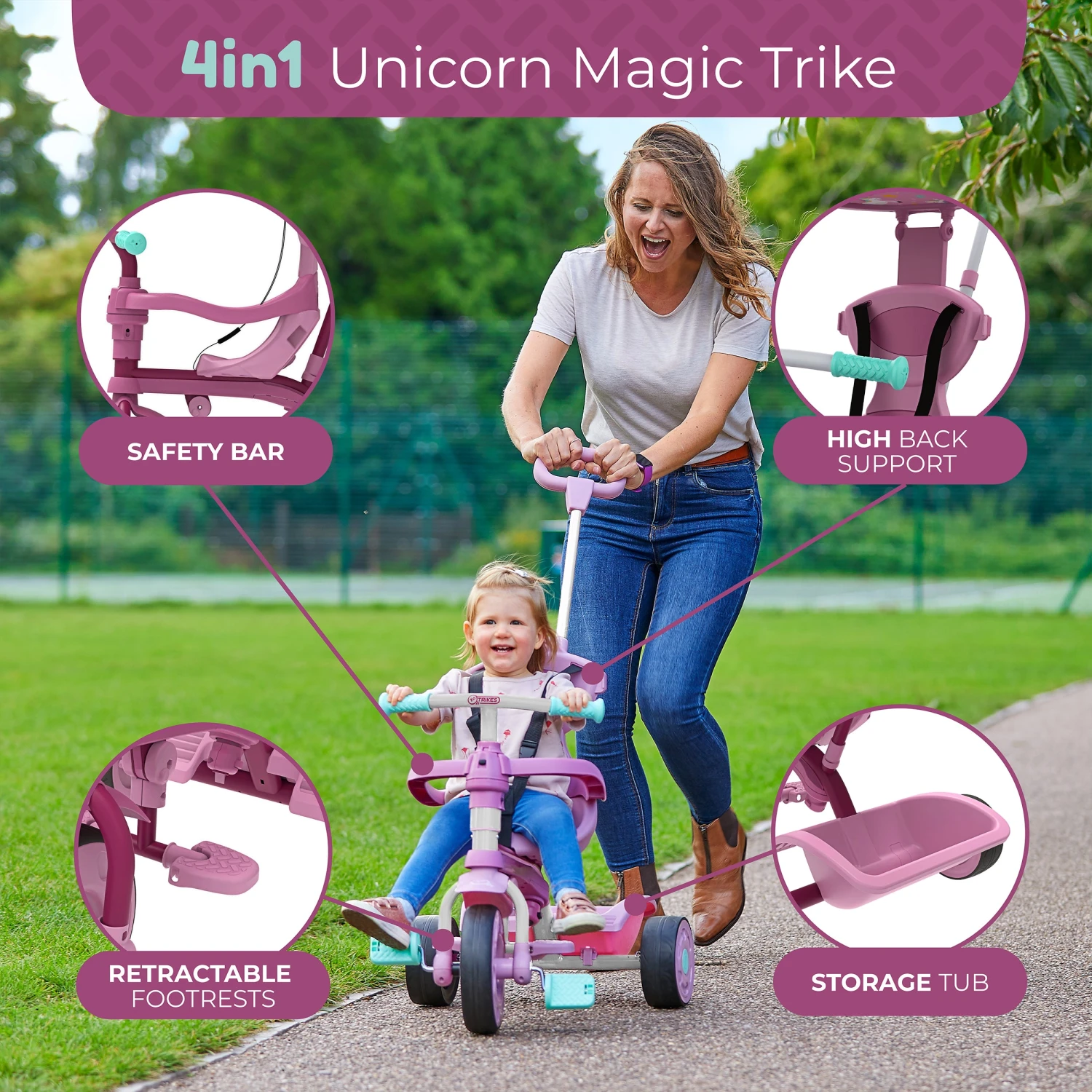 TP 4 In 1 Trike-Unicorn Dream 3 TP 4 In 1 Trike-Unicorn Dream - Image 3