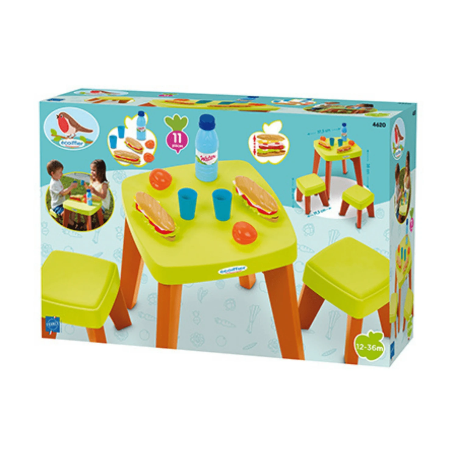 Ecoiffier Picnic Table Set And Stool 2 Ecoiffier Picnic Table Set And Stool - Image 2