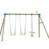 TP Triple Compact Wooden Triple Swing Set With Glide Ride - FSC<sup>&reg;</sup> Certified