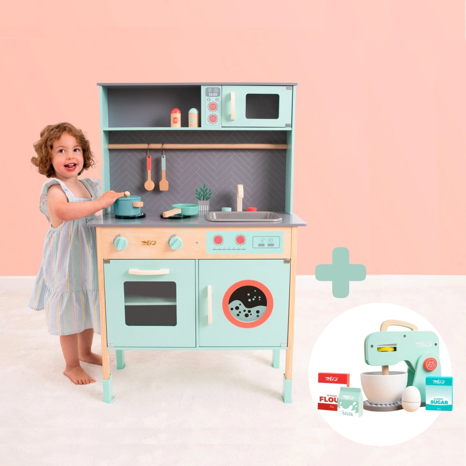 Owl & Fox Wooden Imagination Kitchen & Baking Set - FSC<sup>®</sup> Certified 2 Owl & Fox Wooden Imagination Kitchen & Baking Set - FSC<sup>®</sup> Certified - Image 2